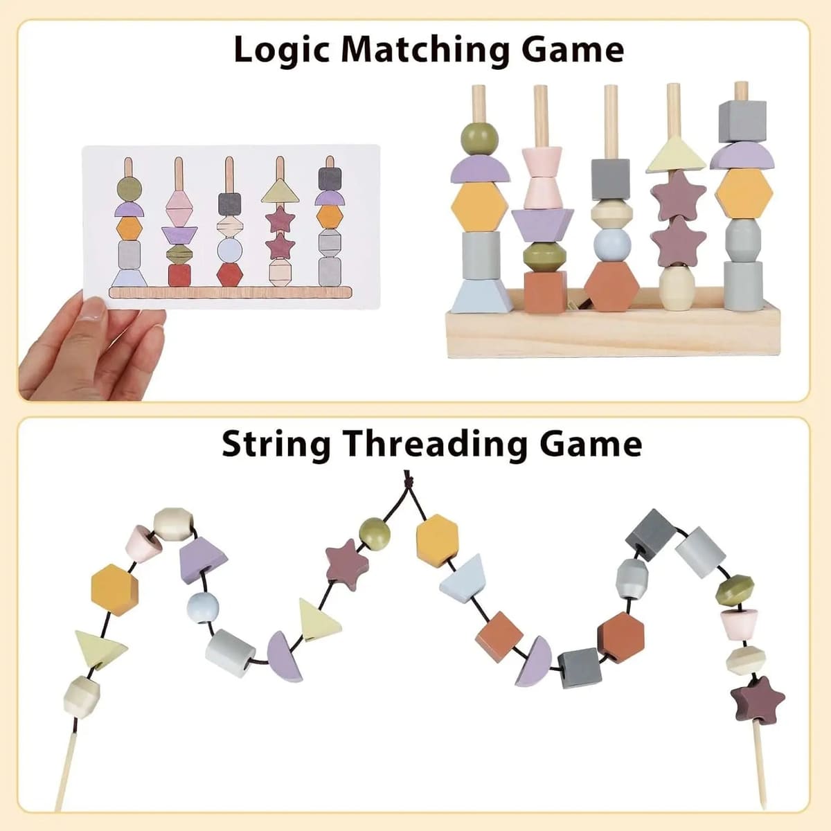 Educational Stacking & Threading Toys for Toddlers