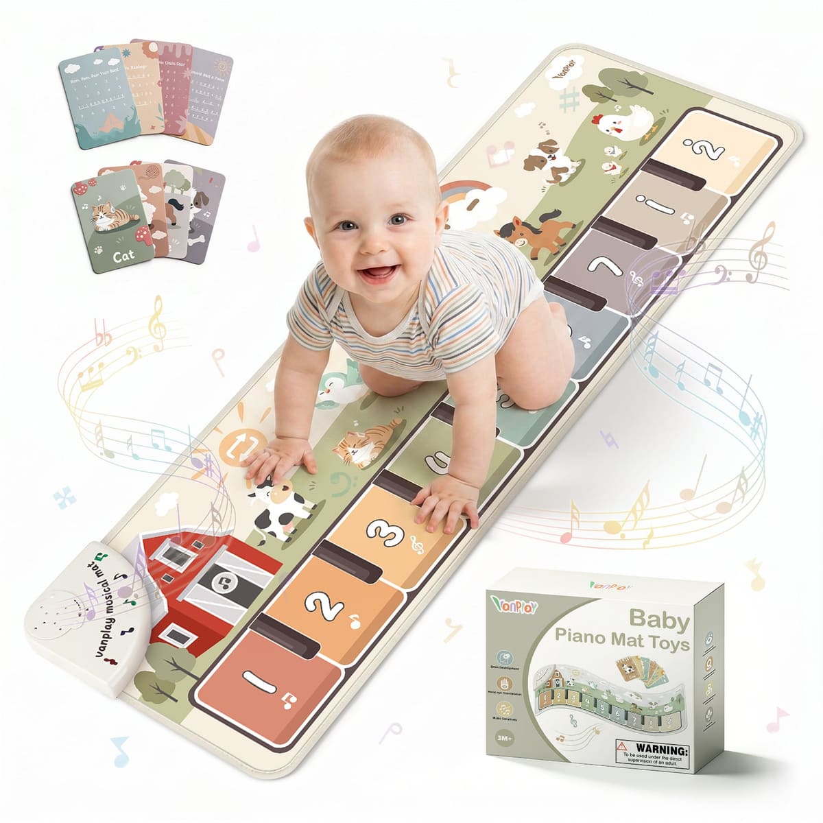 Floor Piano Mat for Toddlers - 45 Sounds Musical Sensory Toy