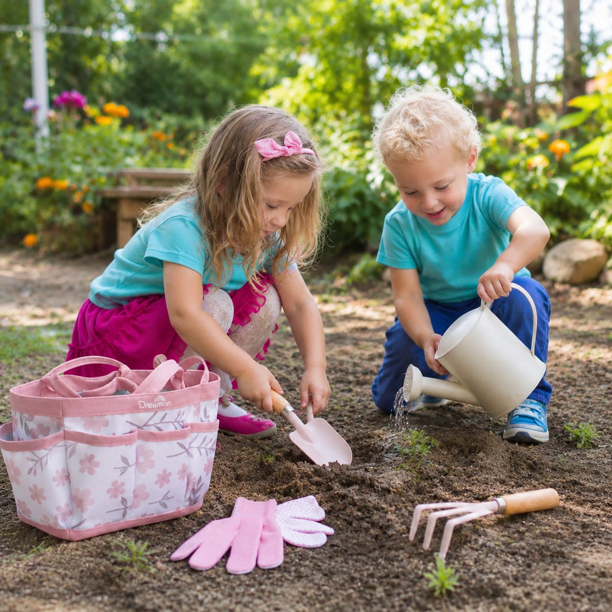 Gardening Tool Set for Kids Outdoor Play