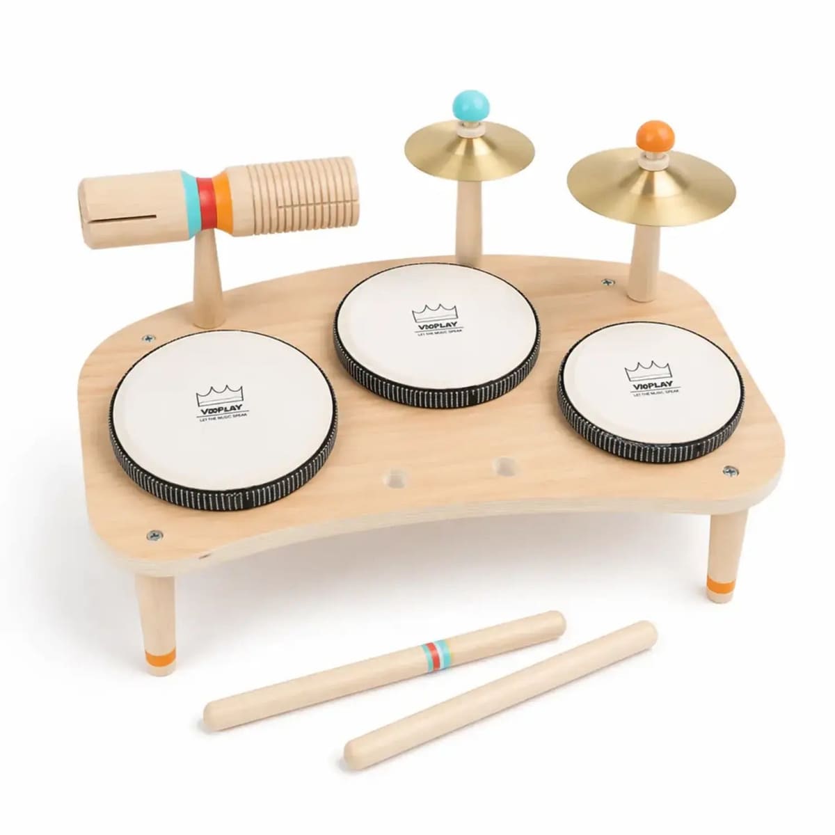 Little Beat Makers - Wooden Music Table & Drum Set