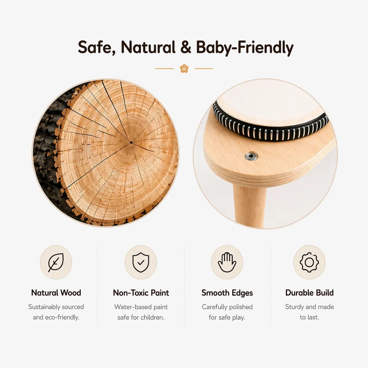 Little Beat Makers - Wooden Music Table & Drum Set