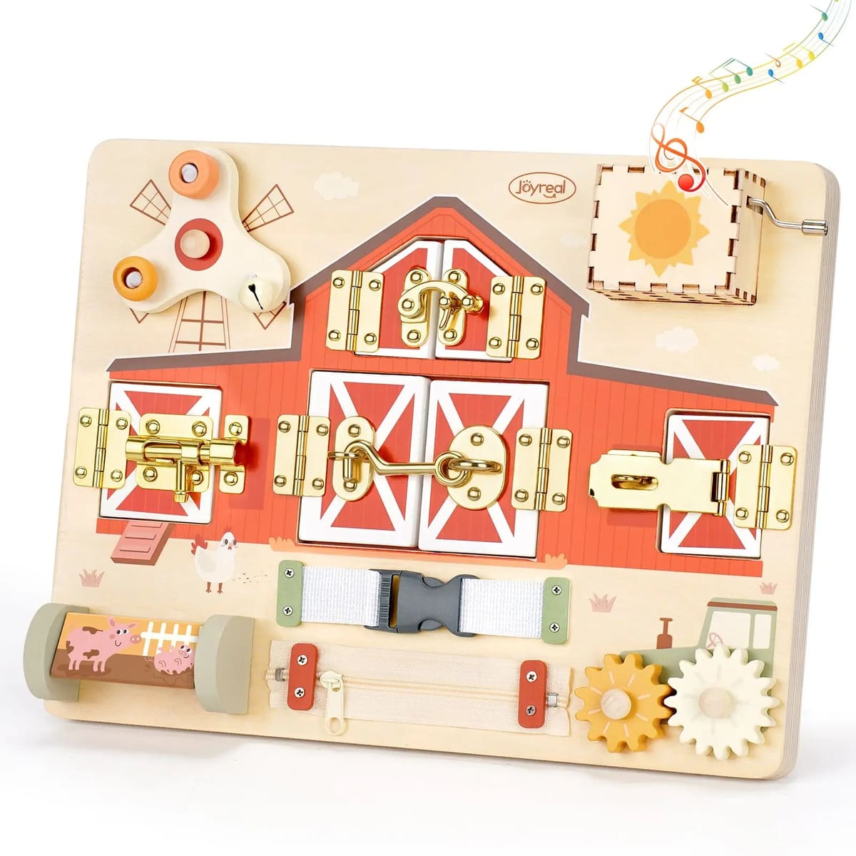 Montessori Busy Board for Toddlers - 10 Activities for Skill Development