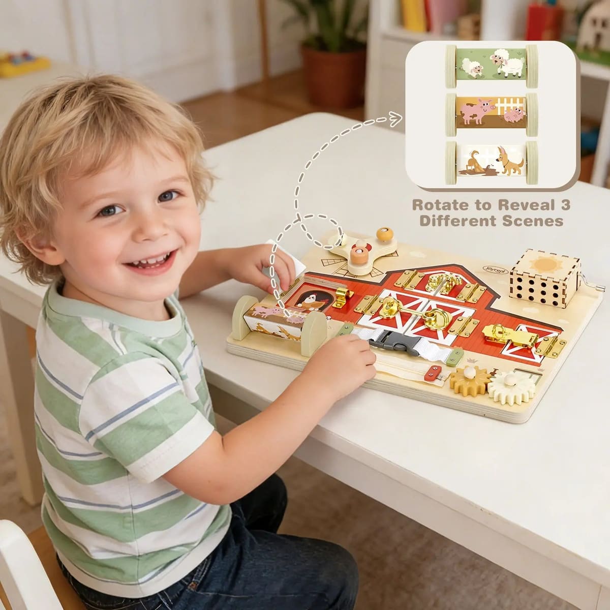 Montessori Busy Board for Toddlers - 10 Activities for Skill Development