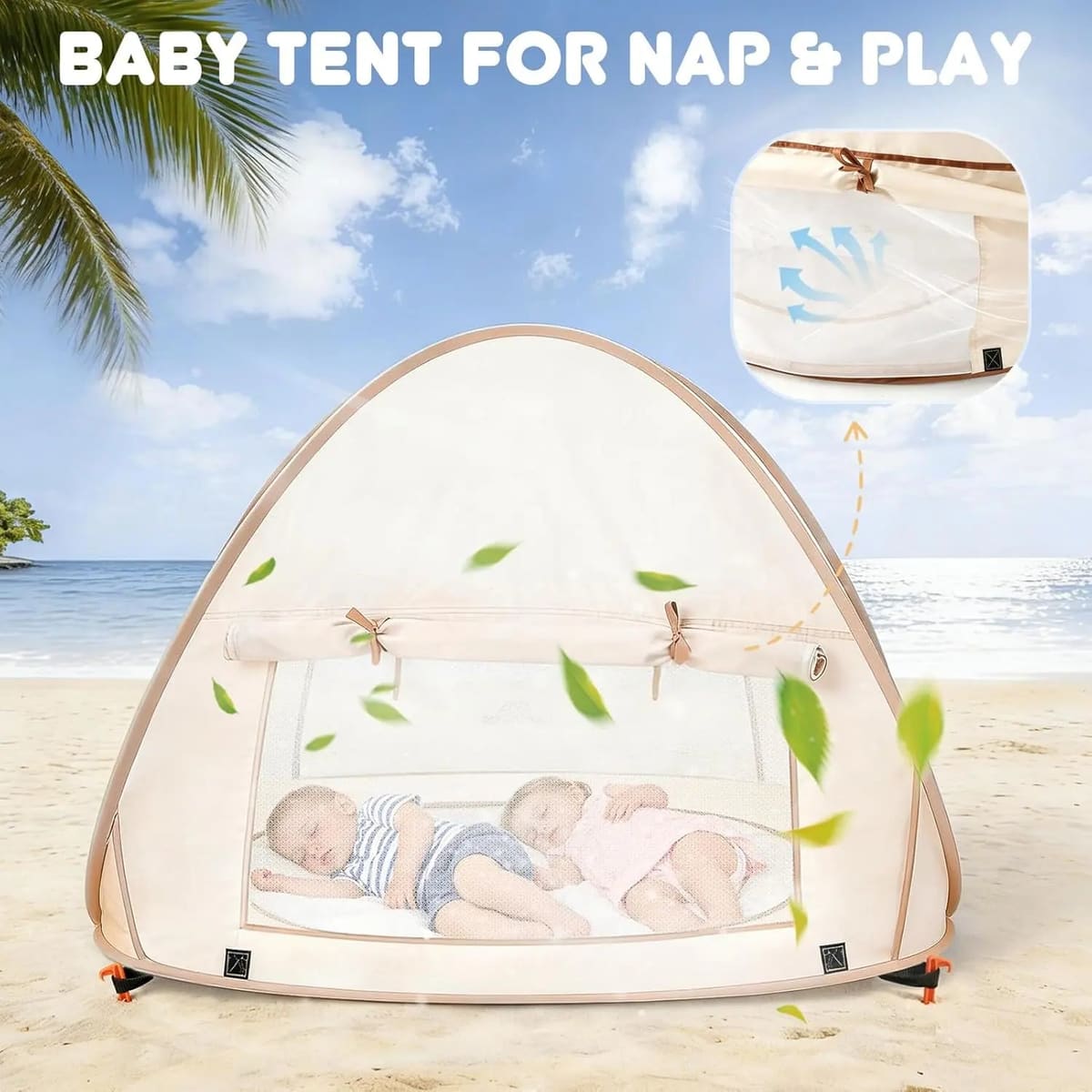 Pop-Up Beach Tent with Baby Pool - UV Protection Tent for Beach, Garden & Outdoor