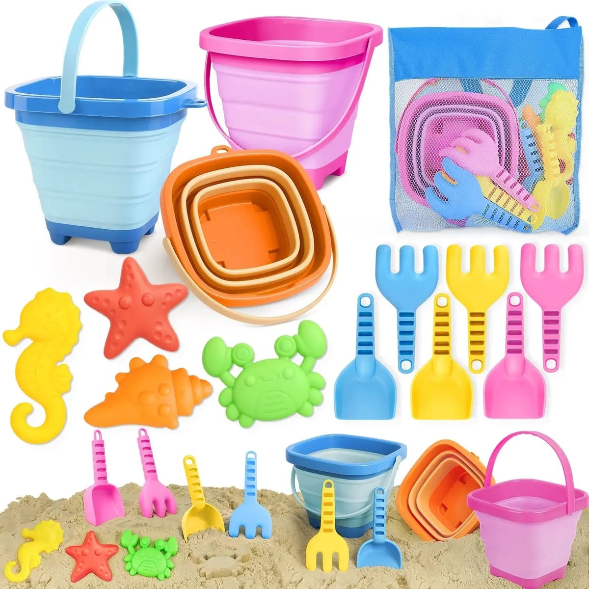 Sand Castle Beach Toys for Kids 3-10
