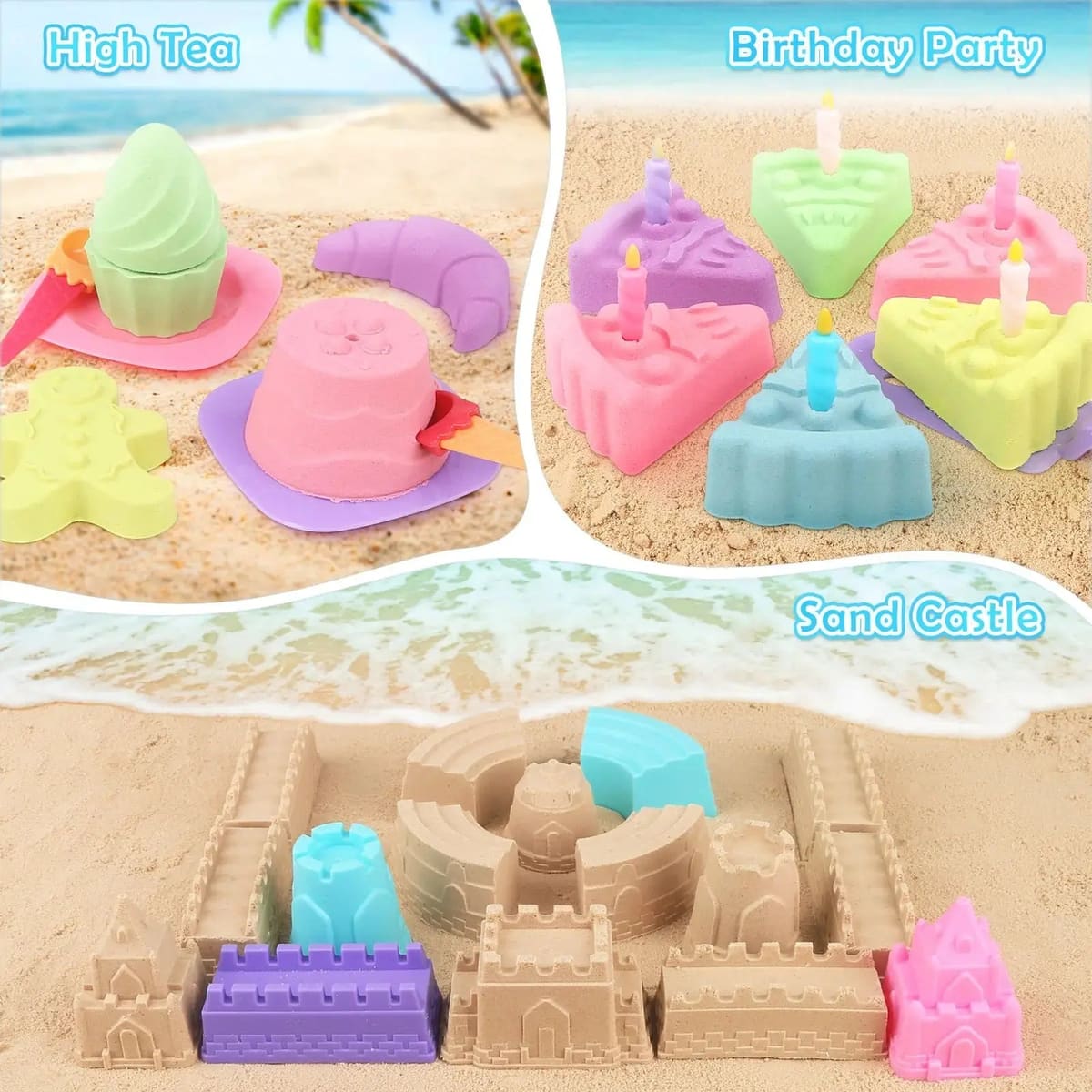 Sand Play Travel Kit for Kids Ages 3-10