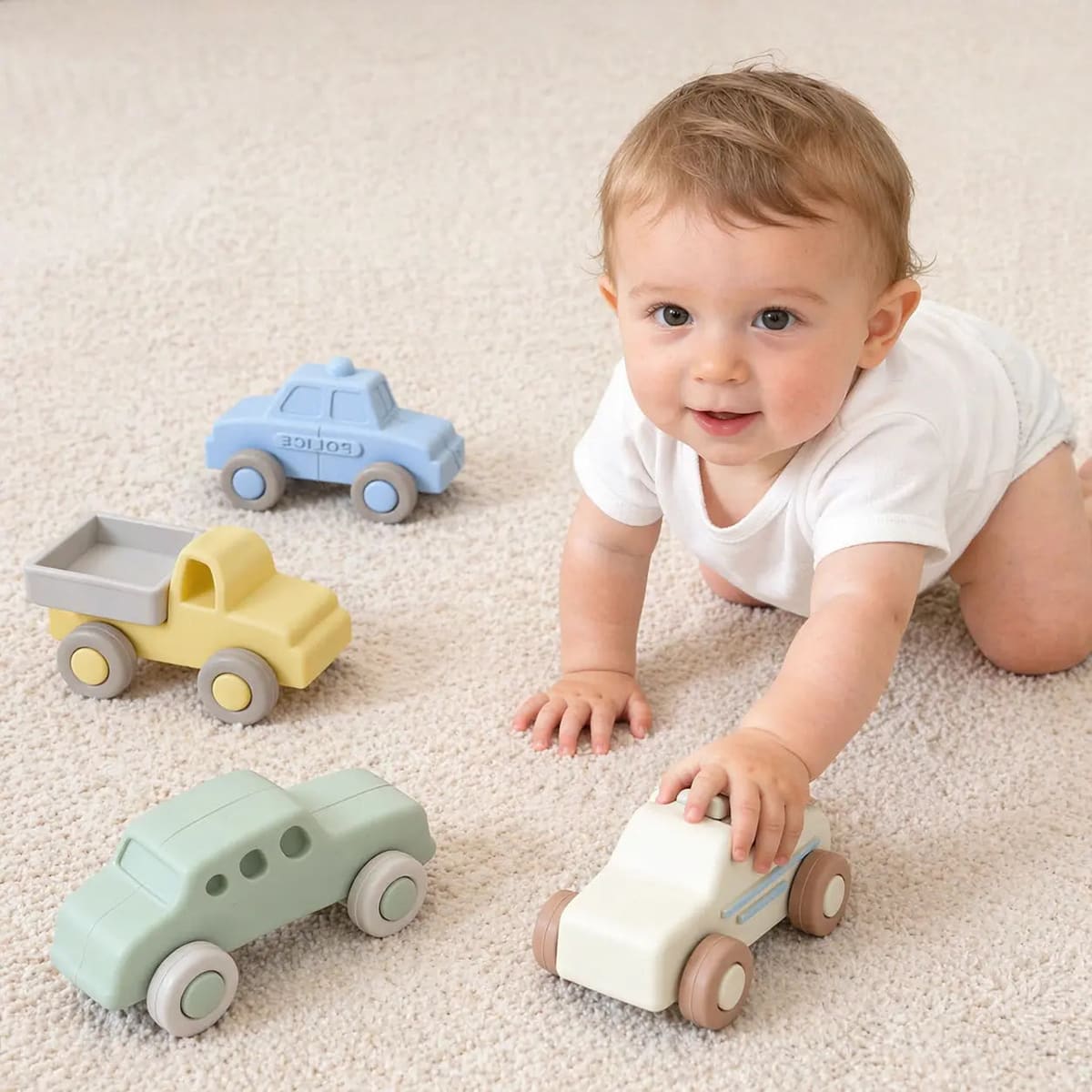 Silicone Car Teething Toys for Baby 6M+