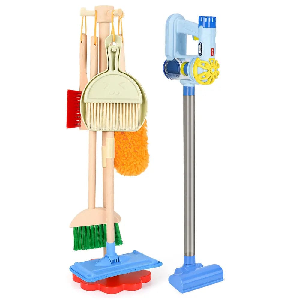 Wooden Cleaning Toys Set with Vacuum for Kids 3+