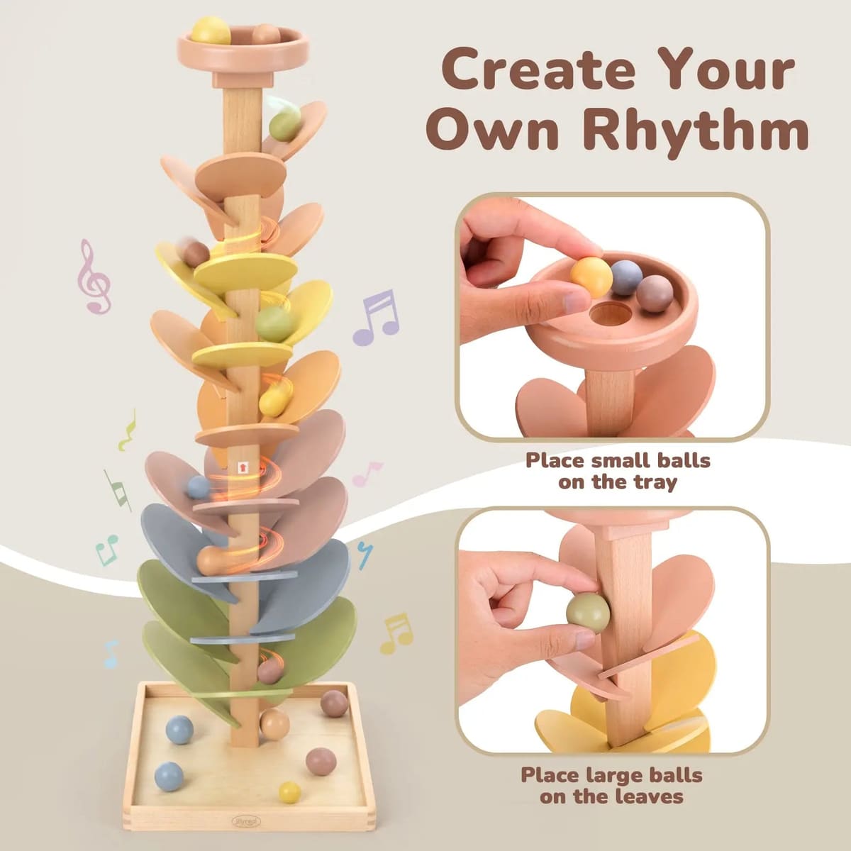 Wooden Musical Ball Drop Montessori Toddler Music Toys