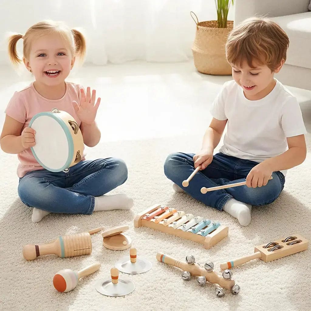 Wooden Musical Instruments Set for Toddlers
