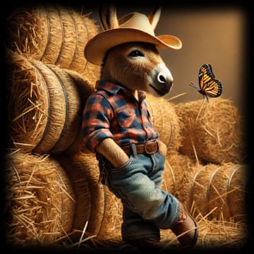 "Junior Rancher - Hay Bale Lean" - ASScoozie Design on FrostBuddy Universal Buddy | A Sweet Sip