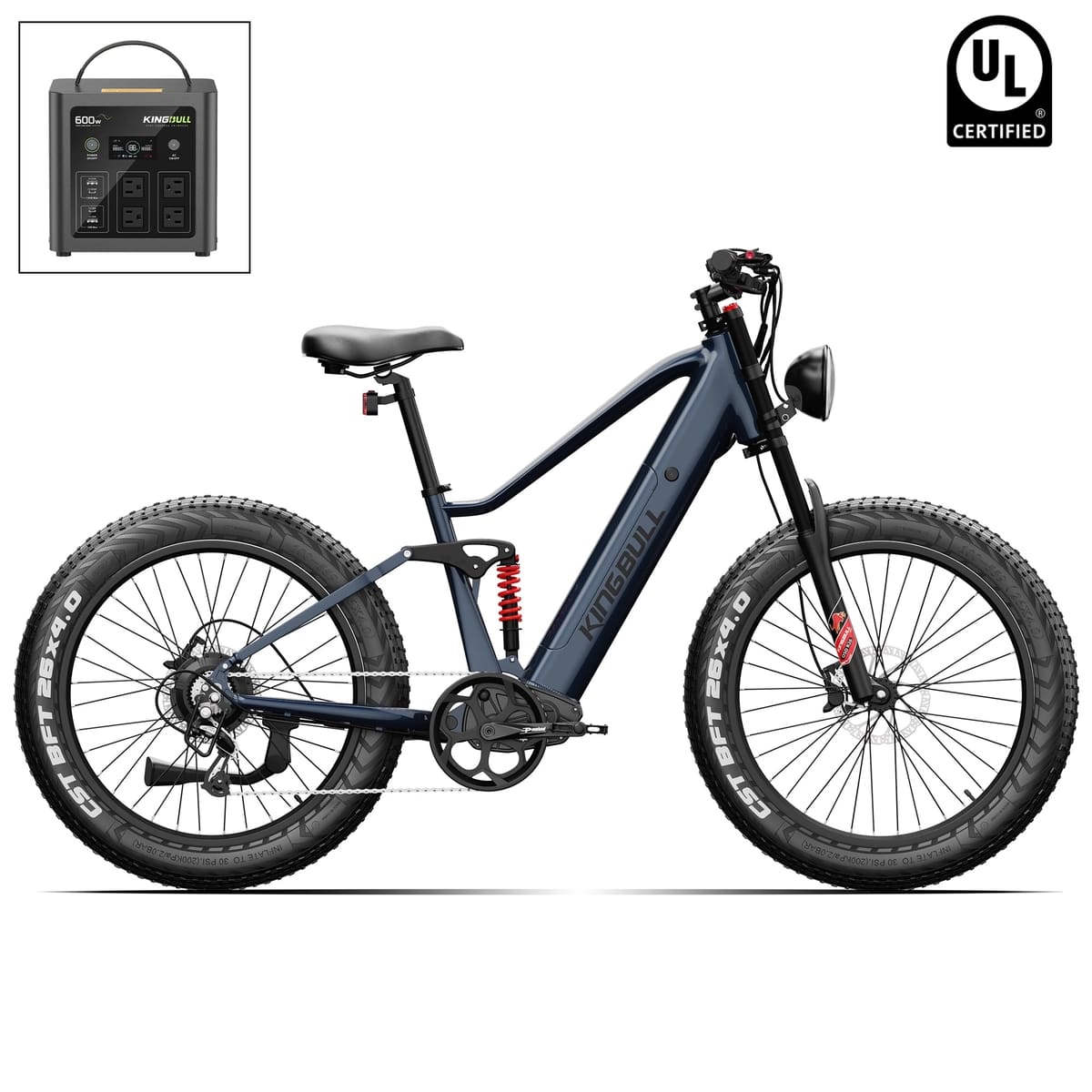 Kingbull Rover 2.0 | All-Terrain Off-Road Electric Bike - Sliver Sand / +$259 Power Station Upgrade