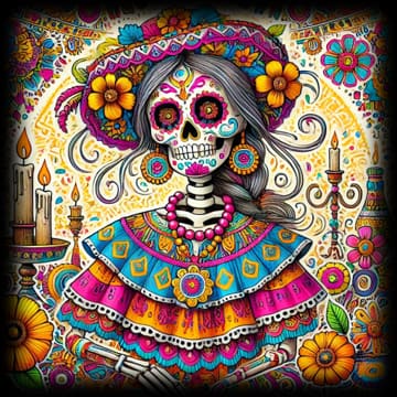 "La Catrina - Flower Crown" - ASScoozie Design on FrostBuddy Universal Buddy | A Sweet Sip
