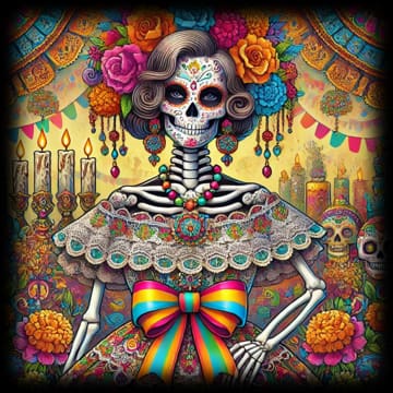 "La Catrina - Rainbow Bow" - ASScoozie Design on FrostBuddy Universal Buddy | A Sweet Sip