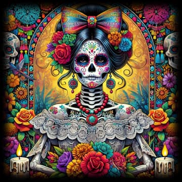 "La Catrina - Rose Bouquet" - ASScoozie Design on FrostBuddy Universal Buddy | A Sweet Sip