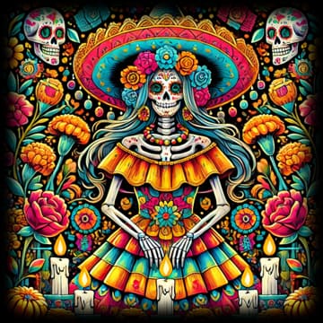 "La Catrina - Sombrero Mandala" - ASScoozie Design on FrostBuddy Universal Buddy | A Sweet Sip