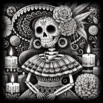 "La Catrina - Vintage Portrait" - ASScoozie Design on FrostBuddy Universal Buddy | A Sweet Sip