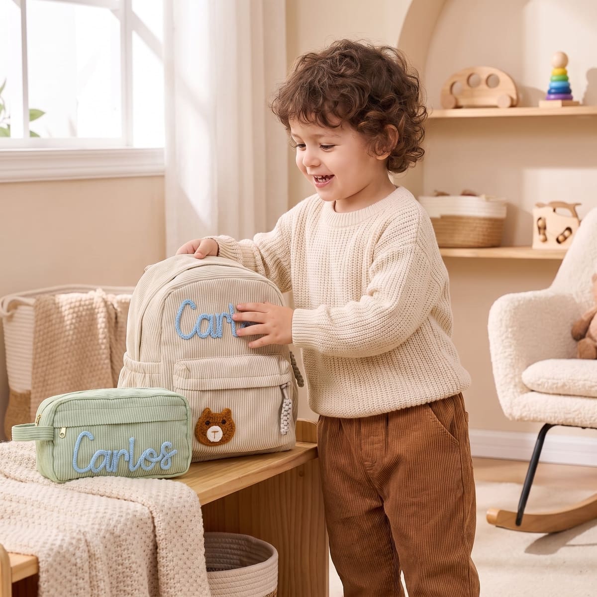 MamaRaya Personalized Backpack & Pencil Case Set