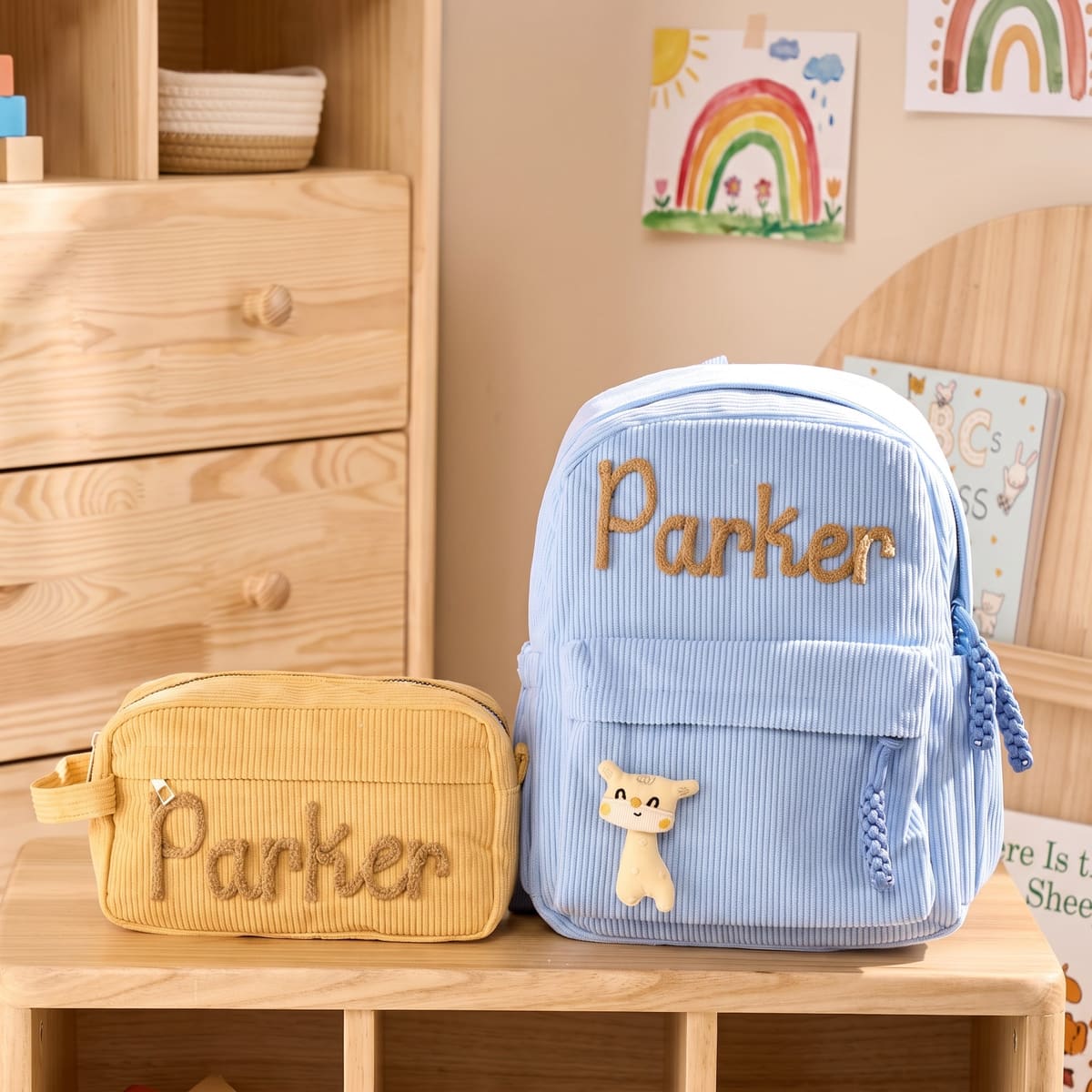 MamaRaya Personalized Backpack & Pencil Case Set