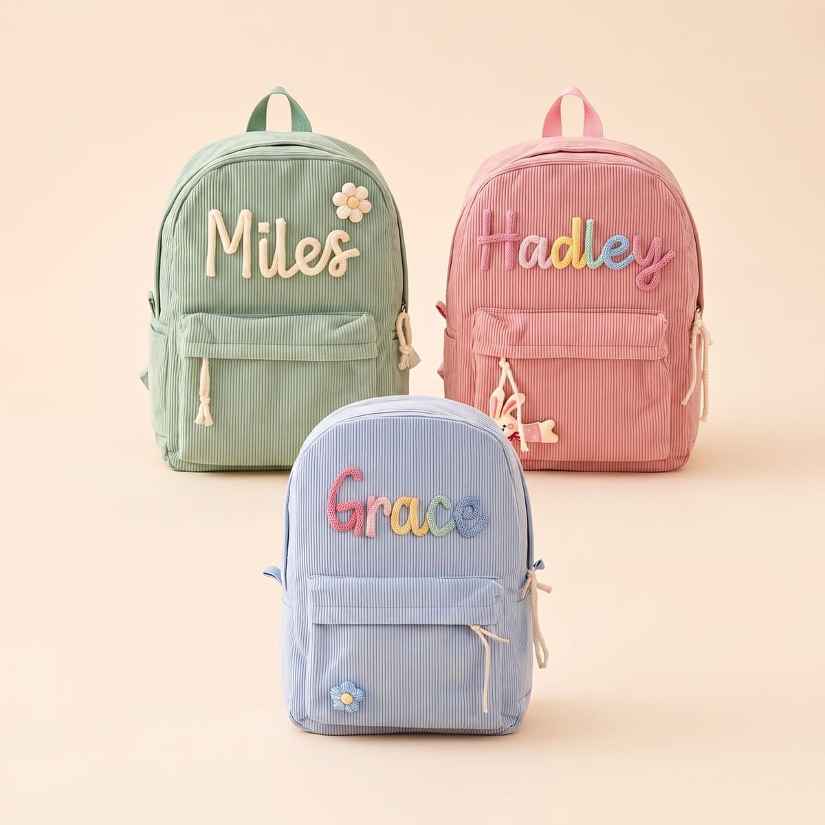 MamaRaya Personalized Kids Corduroy Backpack