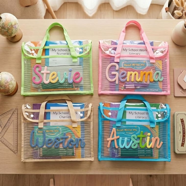 MamaRaya Personalized School Folder with Pouch
