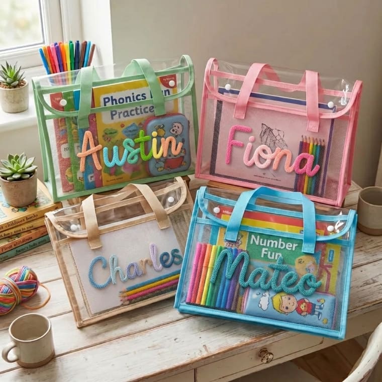 MamaRaya Personalized School Folder with Pouch