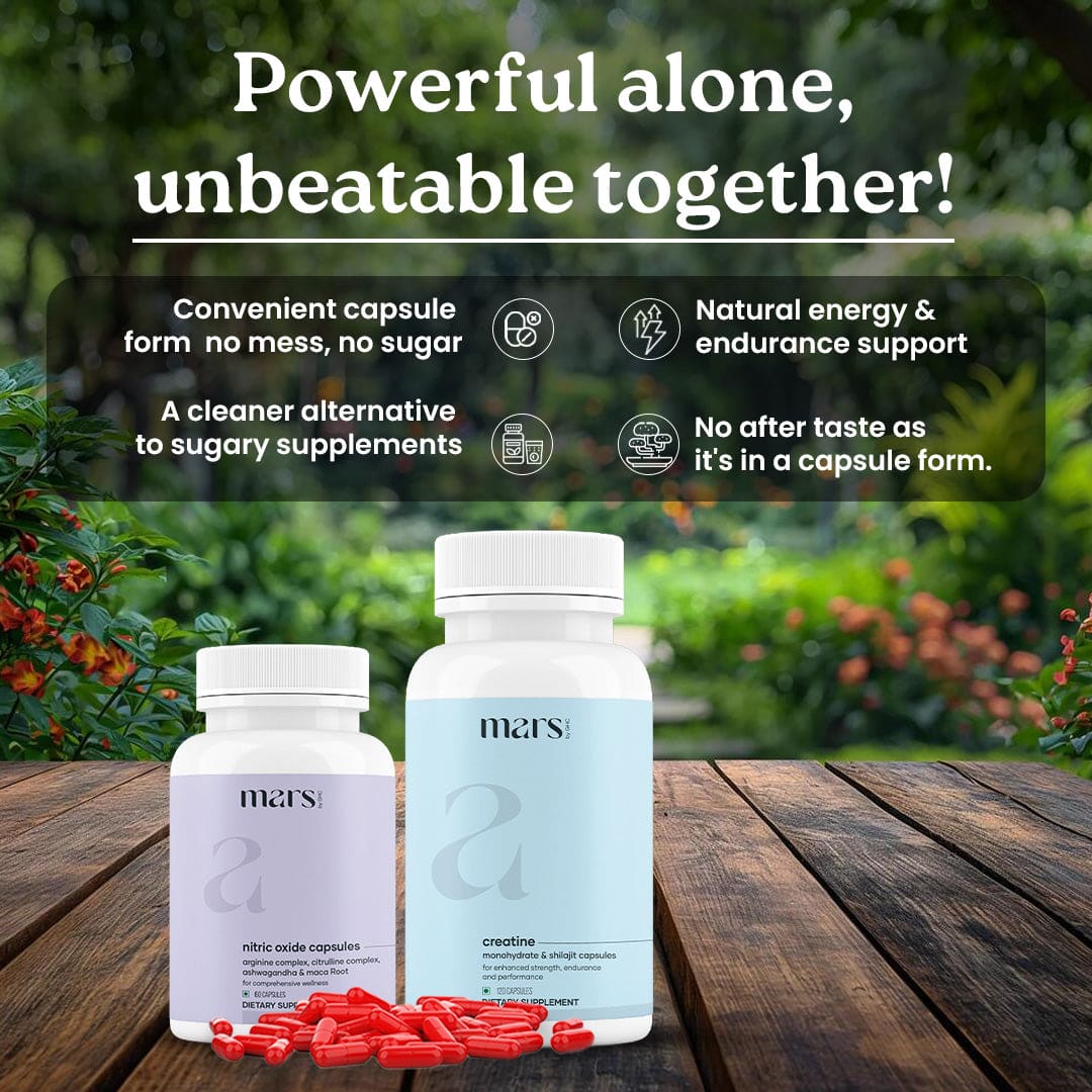 Beast Mode Combo: Powered by Nitric Oxide & Creatine Capsules