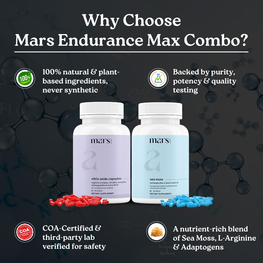 MaxDrive Combo: Powered by Nitric Oxide & Sea Moss Capsules