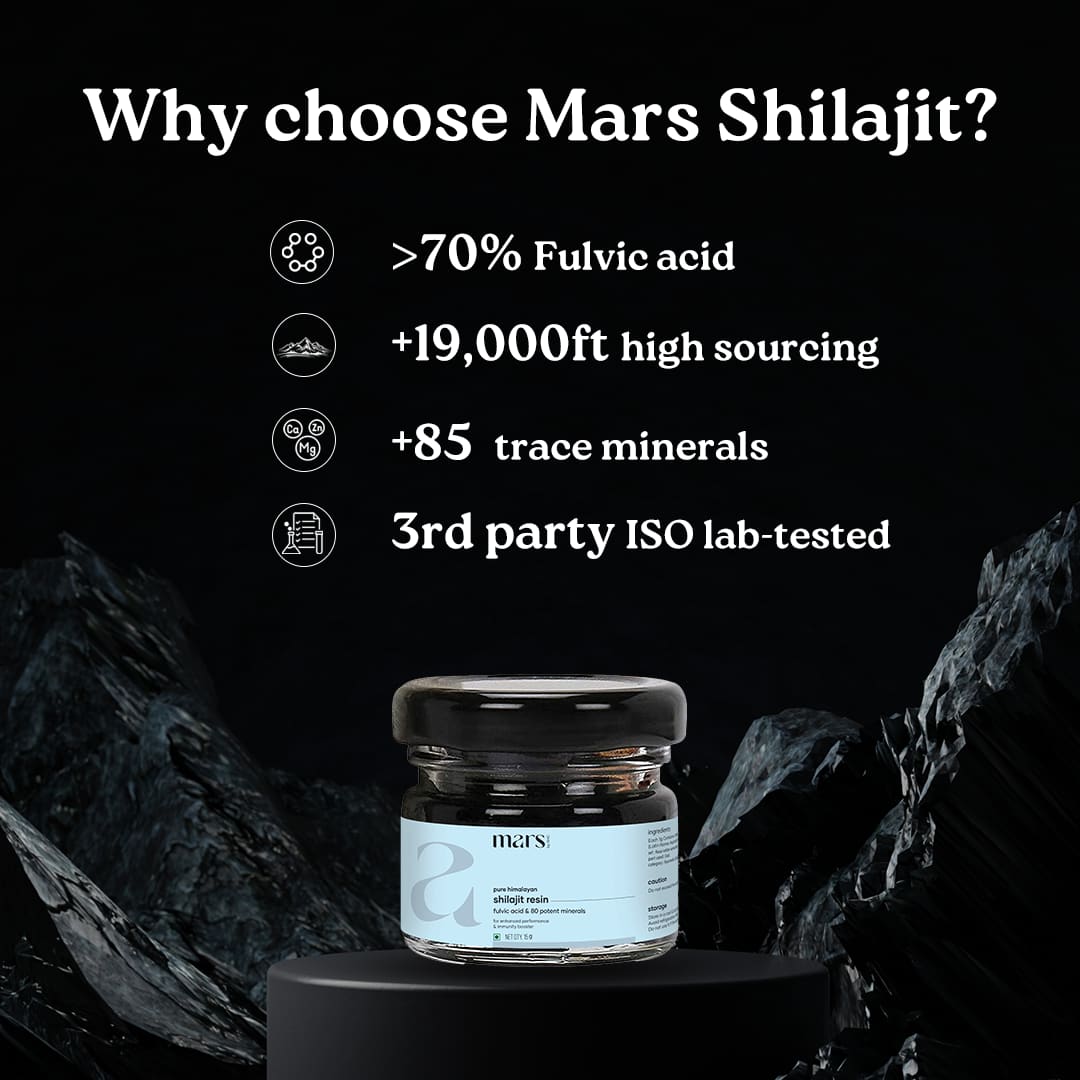 Performance Combo: Powered by Pure Himalayan Shilajit Resin & Natural Ashwagandha Capsules