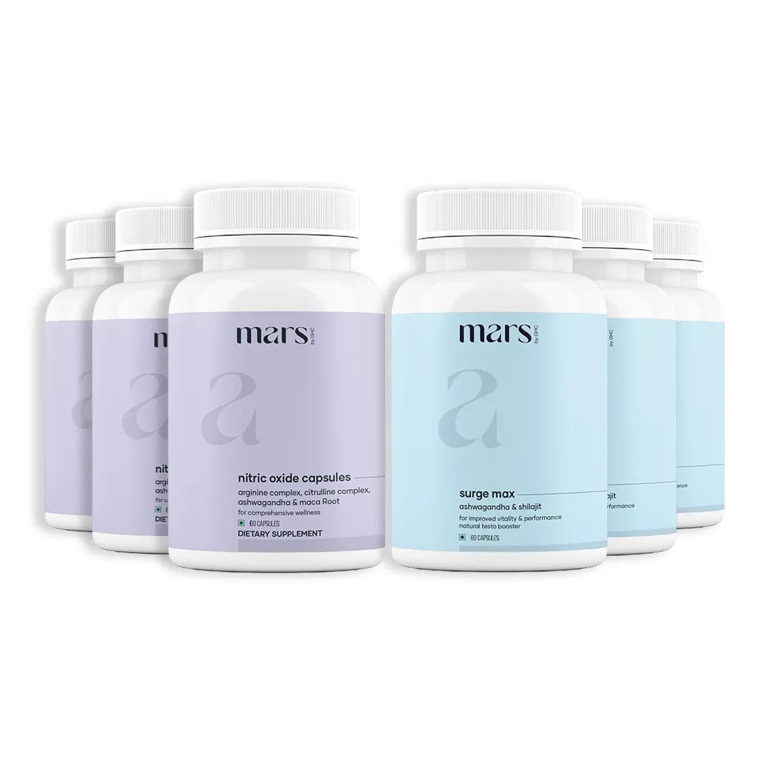 Mars GrowthMax Combo with Nitric Oxide Blend & Adaptogens - Circulation, Hormonal Balance & Vitality Support (120N)