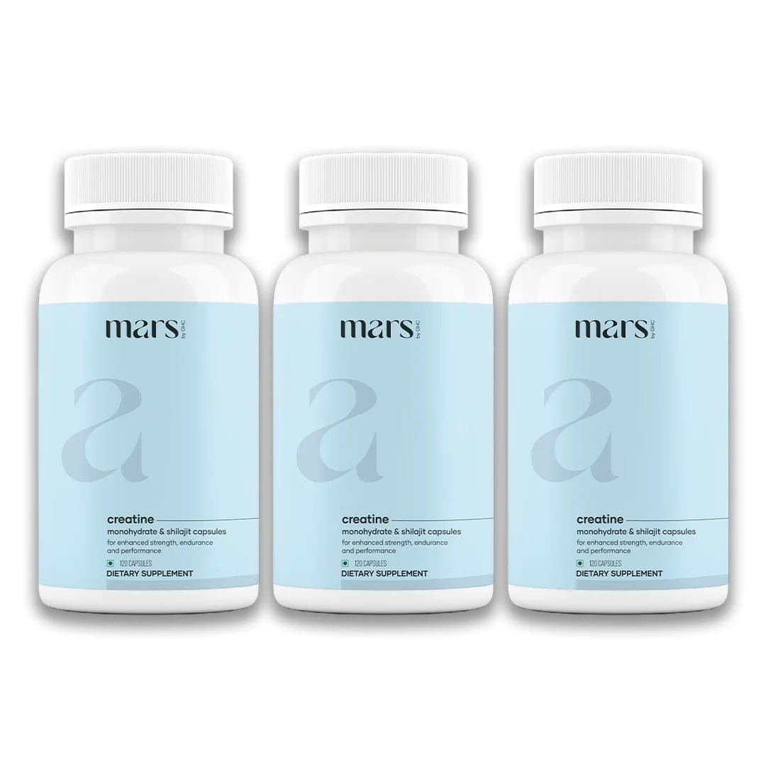 Mars Micronized Creatine Monohydrate Caps: Powered with Shilajit for Muscle strength, Power & Stamina