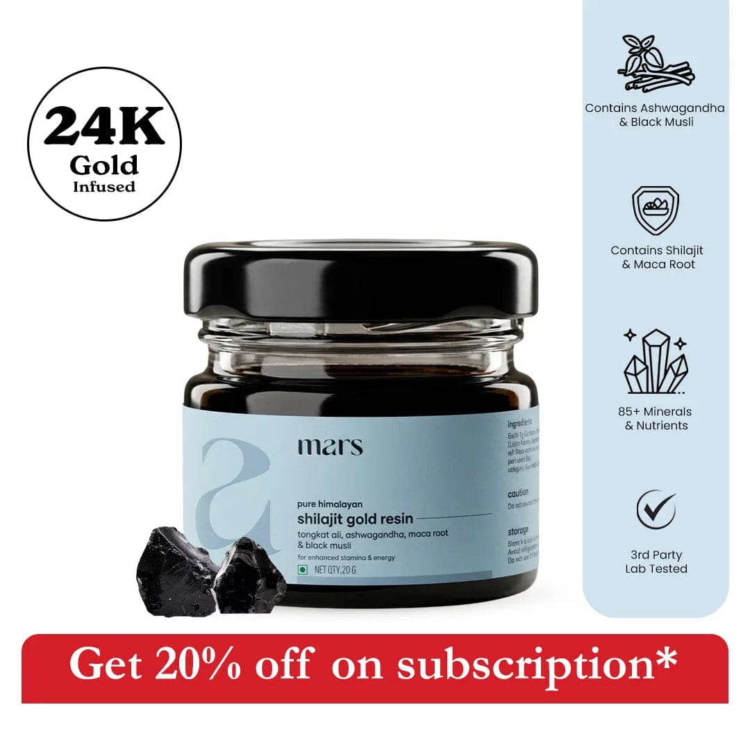 Mars Pure Himalayan Shilajit Gold Resin: A Testosterone Support Supplement with Tongkat Ali, Maca Root and Ashwagandha