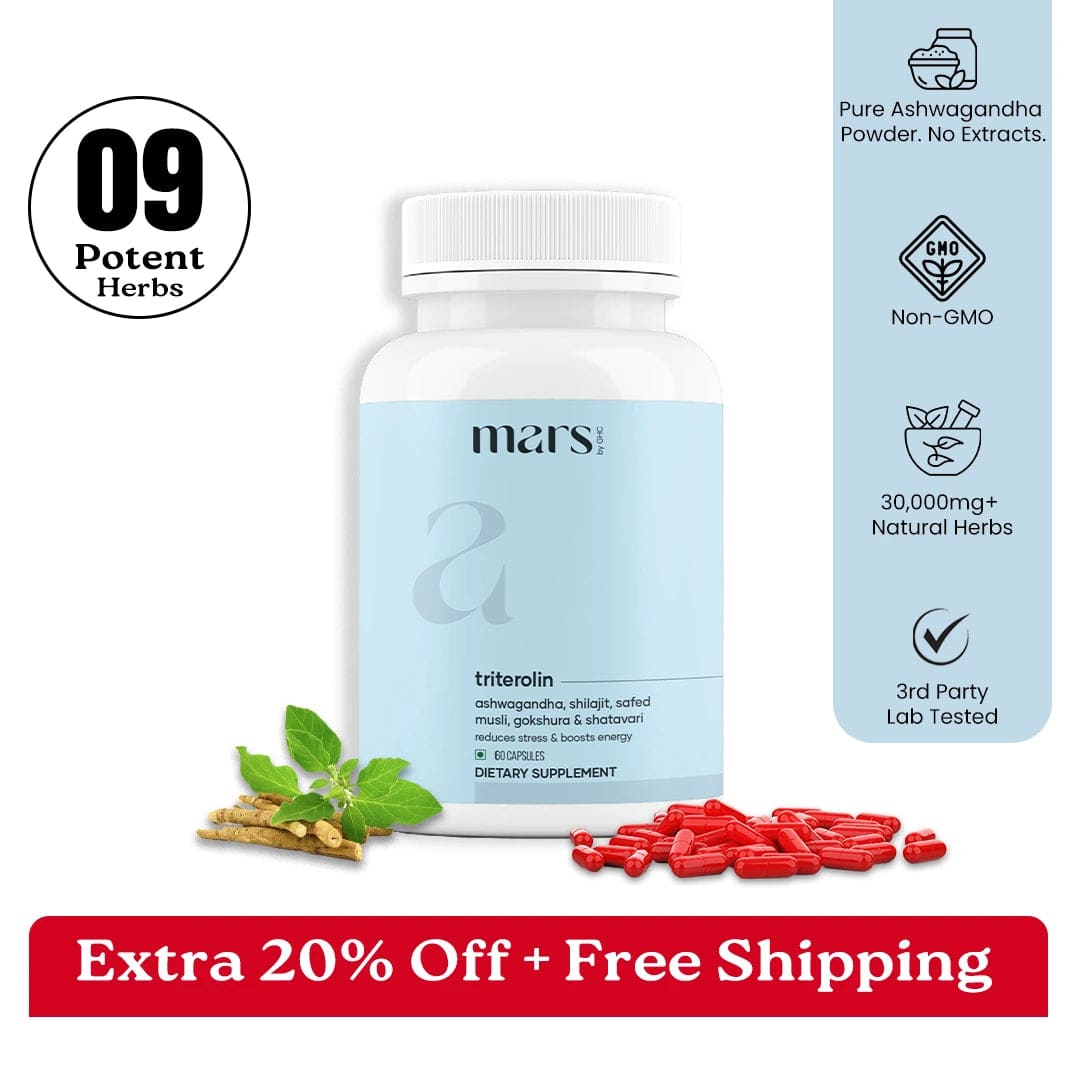 Mars Triterolin - Powered by Shilajit, Ashwagandha, Safed Musli, Gokshura