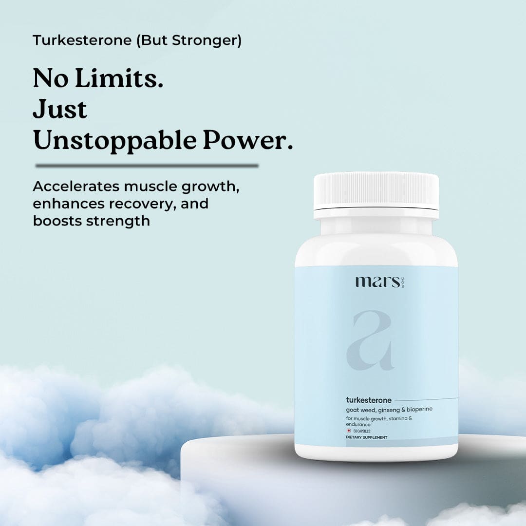 Mars Turkesterone Capsules: Powered with Goat Weed, Ginseng For Better T-Levels & Bedroom Game