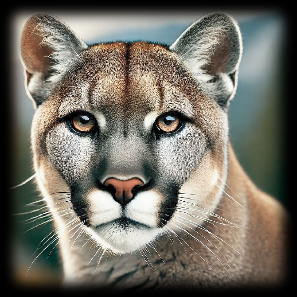 "Mountain Lion Warrior - Piercing Gaze" - ASScoozie Design on FrostBuddy Universal Buddy | A Sweet Sip