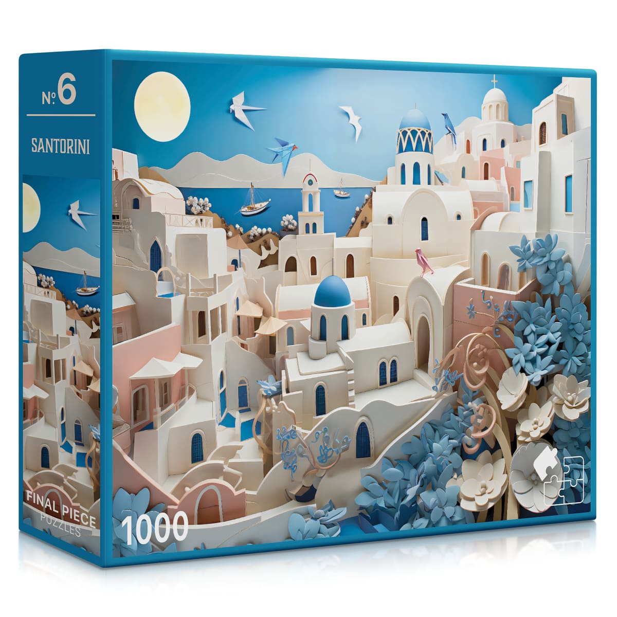 No. 06 - Santorini | 1000-Piece Jigsaw Puzzle | A Sweet Sip!