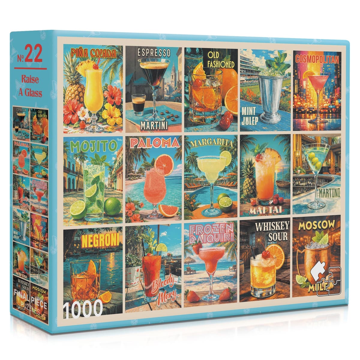 No. 22 - Raise a Glass | 1000-Piece Jigsaw Puzzle | A Sweet Sip!