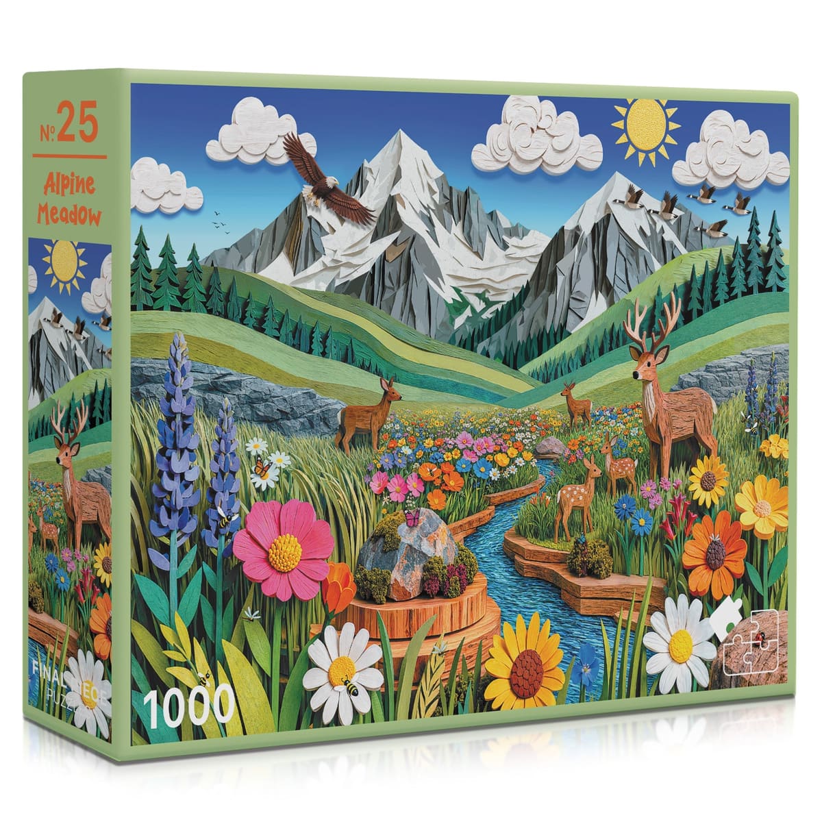 No. 25 - Alpine Meadow | 1000-Piece Jigsaw Puzzle | A Sweet Sip!
