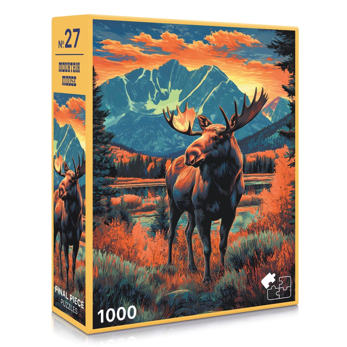 No. 27 - Mountain Moose | 1000-Piece Jigsaw Puzzle | A Sweet Sip!