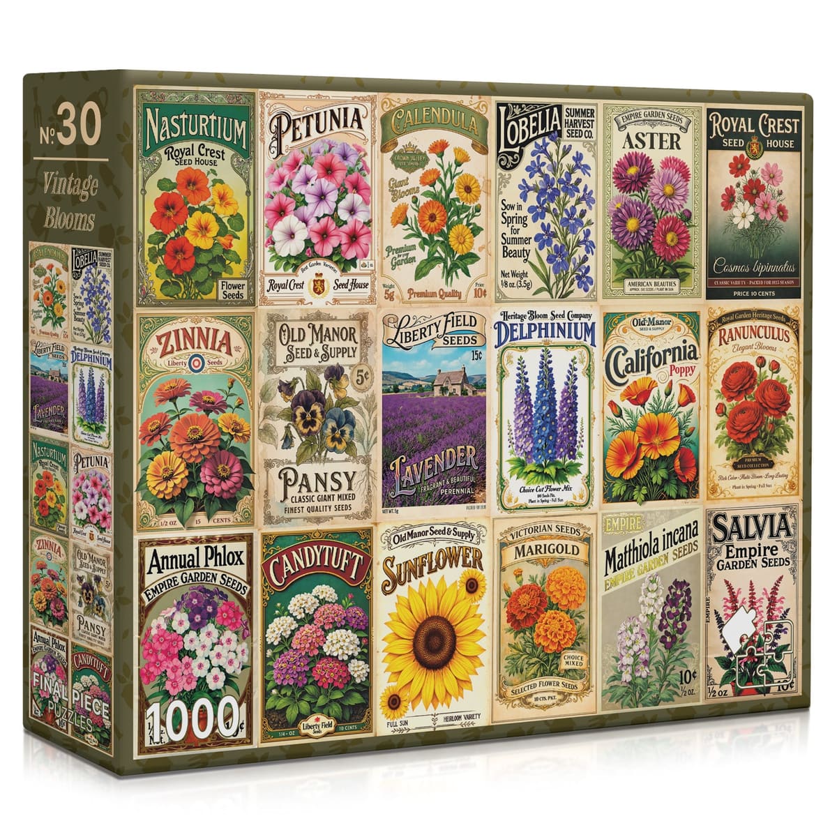 No. 30 - Vintage Blooms | 1000-Piece Jigsaw Puzzle | A Sweet Sip!