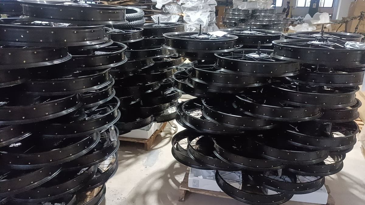 Original Rear Wheel Set (With Motor) For Burchda E-bike