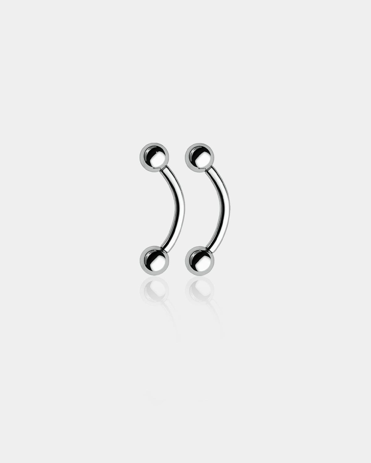 14G 2PCS Internally Threaded Titanium Eyebrow Rings