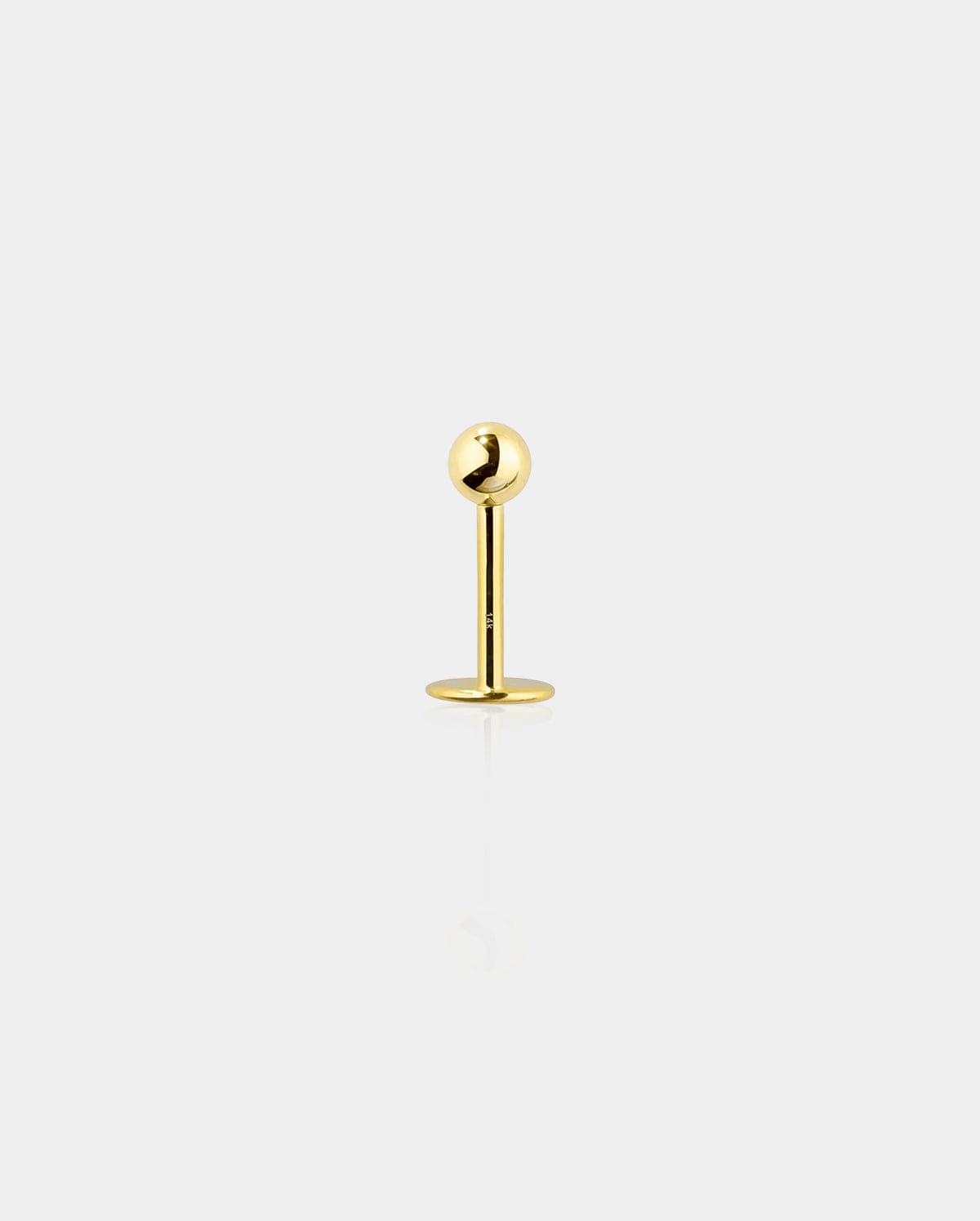 14K Gold Ball Lip Stud