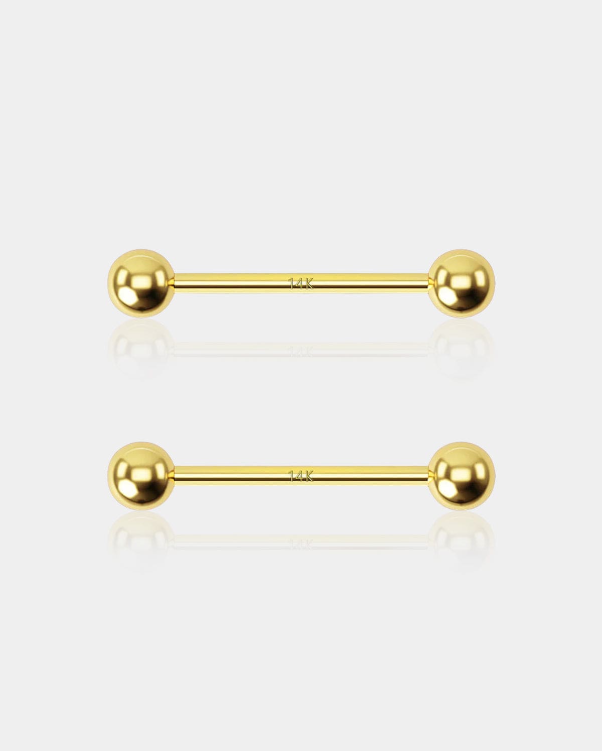 14K Gold Ball Nipple Ring