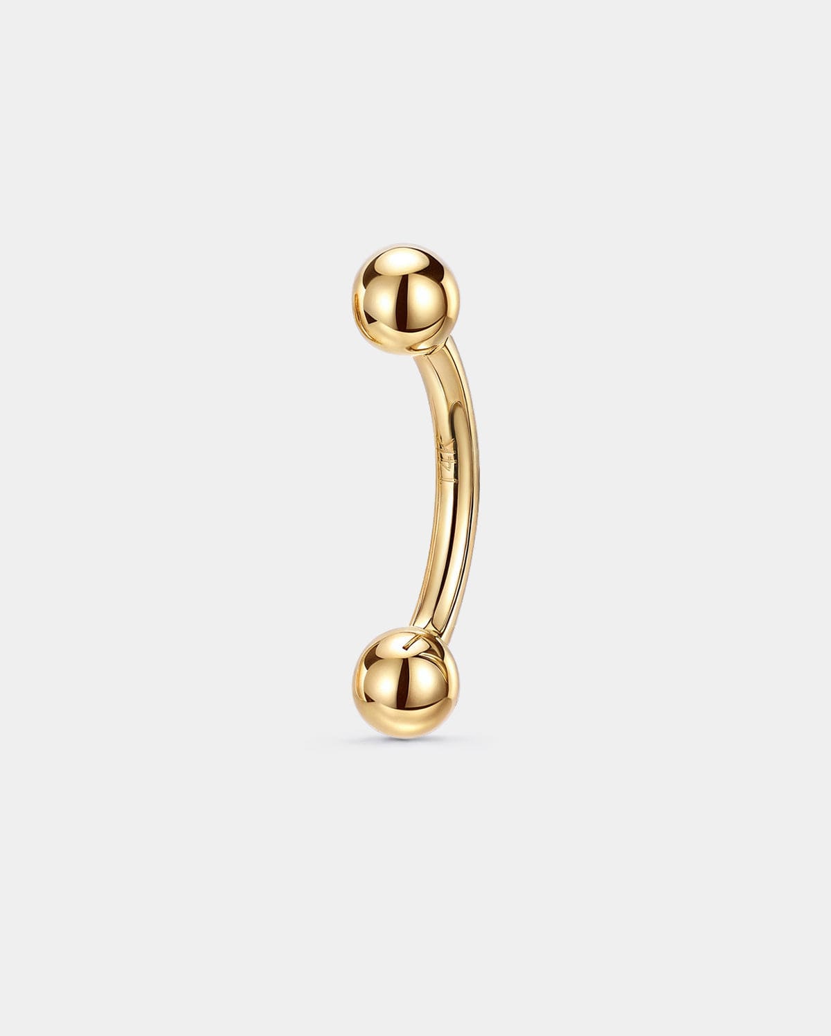 14K Solid Gold Internally Threaded Belly Ring