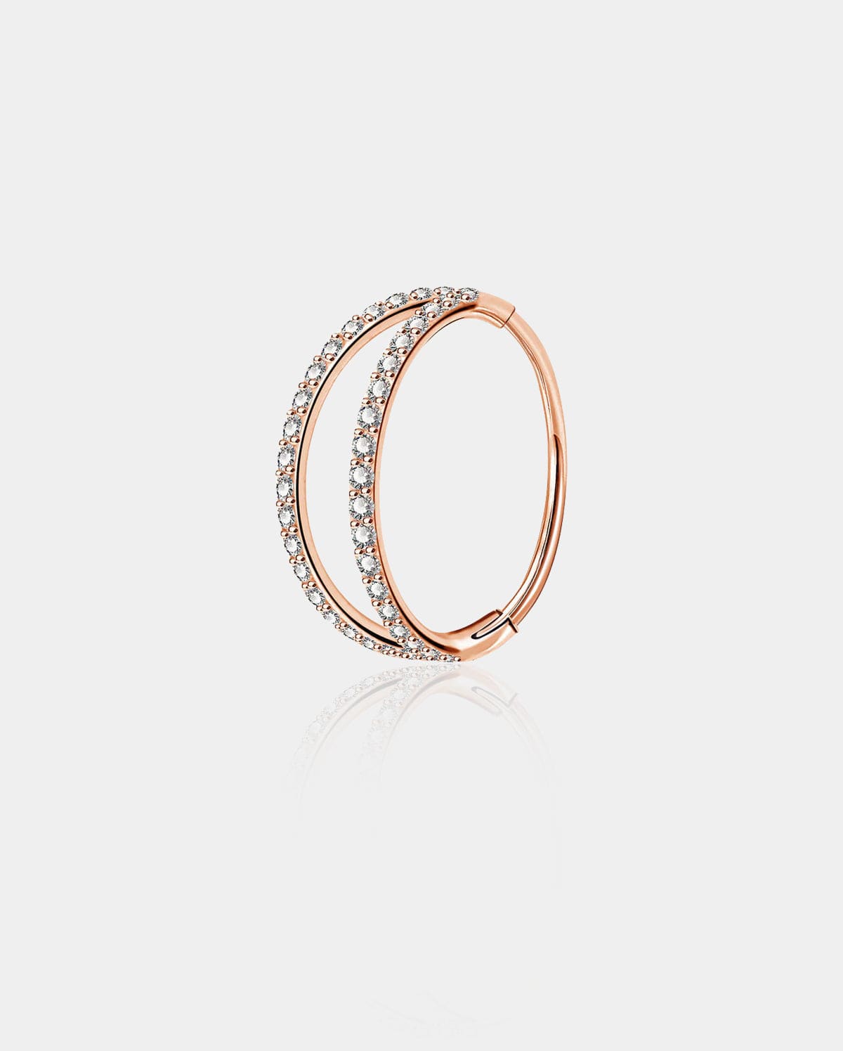 16G CZ Double Hoop Cartilage Ring