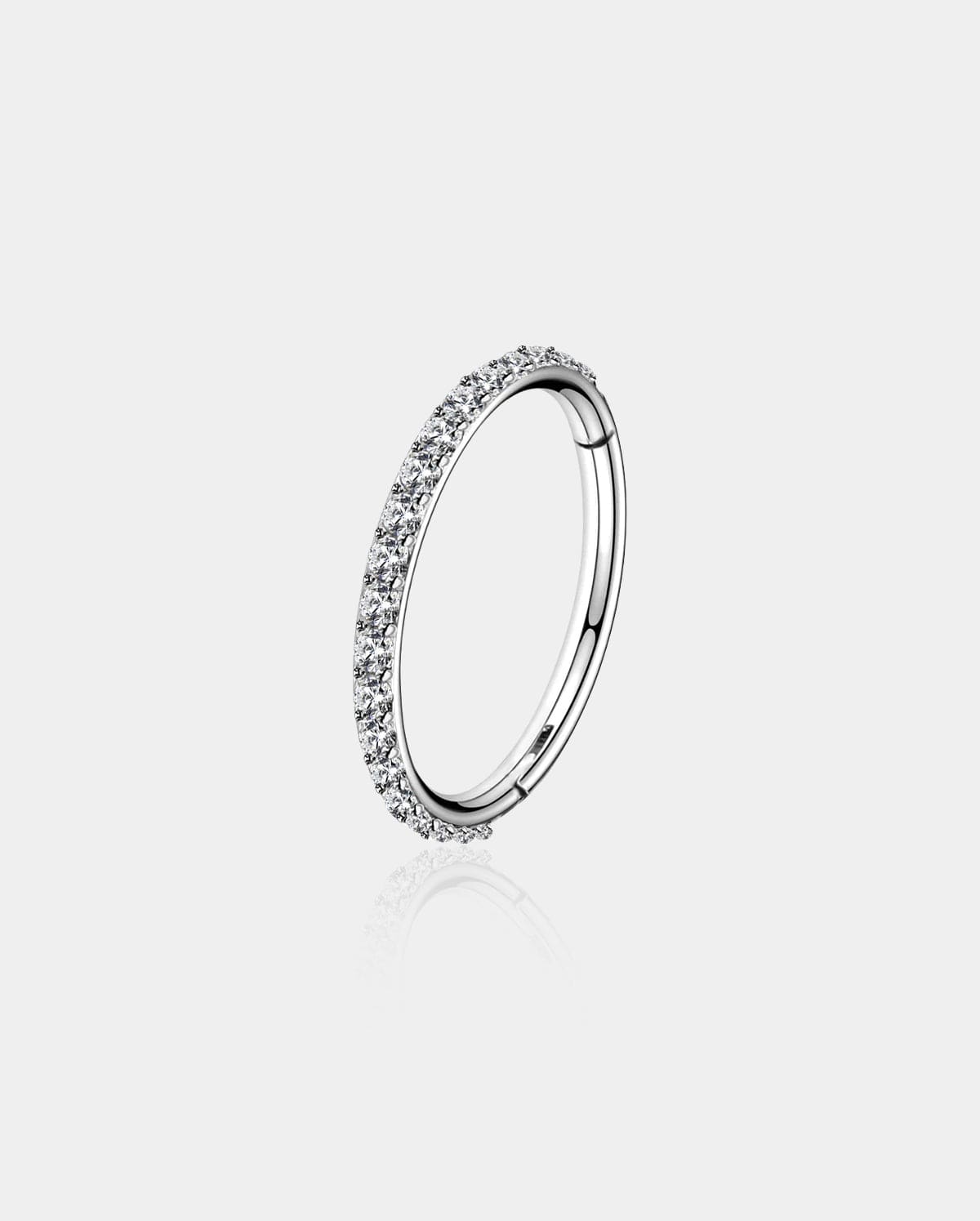 18G CZ Hinged Segment Nose Ring