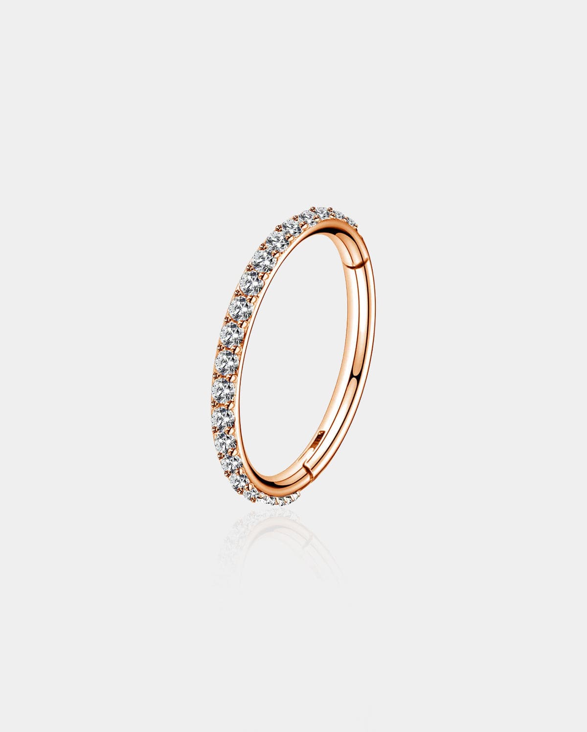 18G CZ Hinged Segment Nose Ring