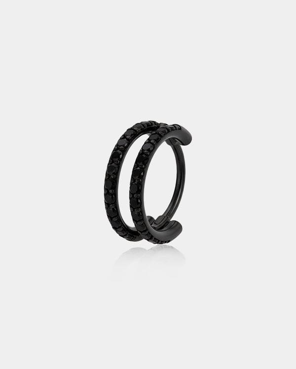 20G Double Row CZ Hoop Nose Ring