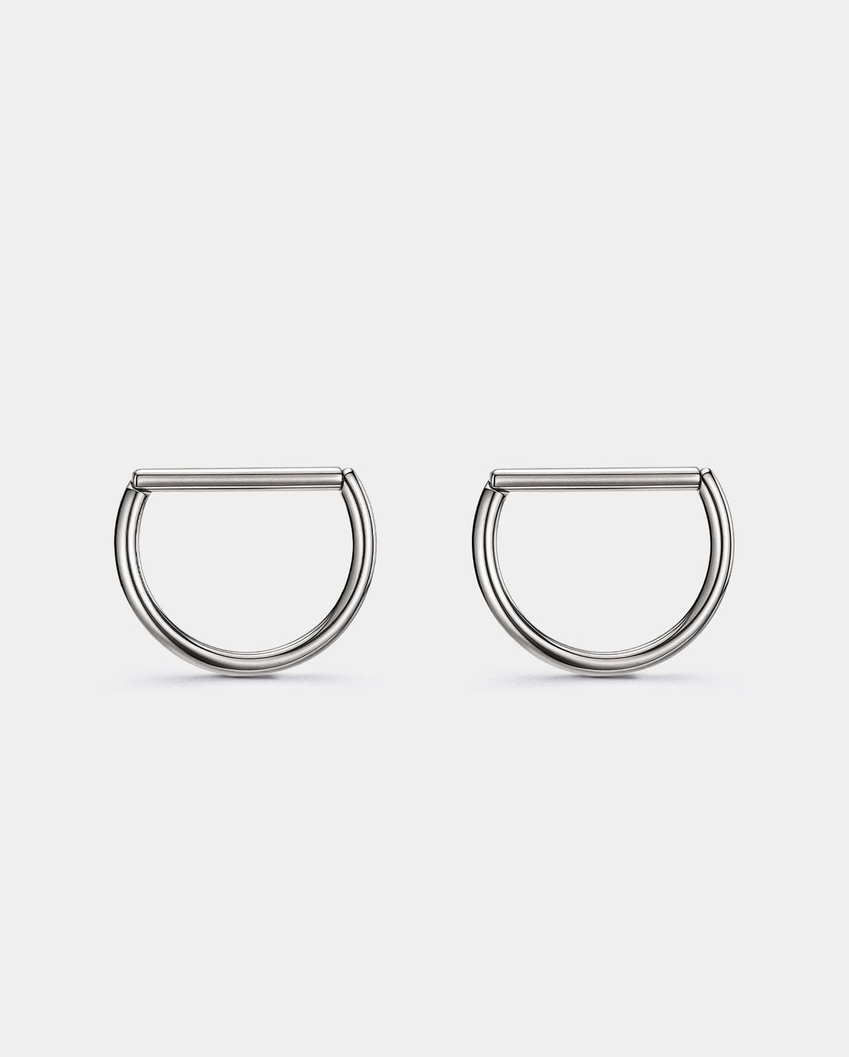 2PCS Half-Round Titanium Nipple Clicker